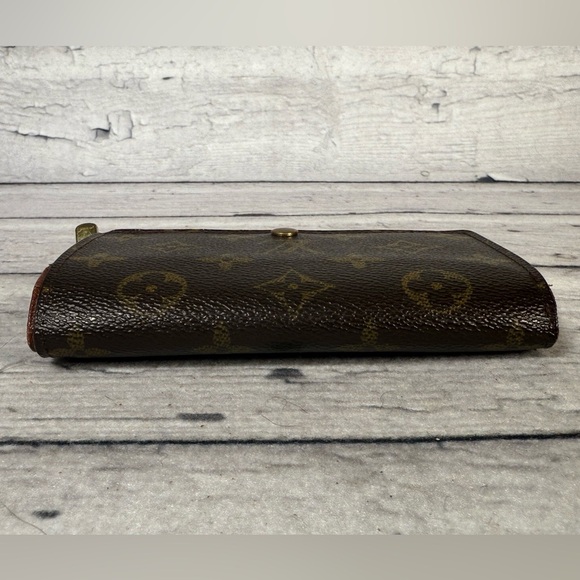 Louis Vuitton Porte-Monnaie Tresor Fold Brown Monogram Leather Wallet - Picture 3 of 16